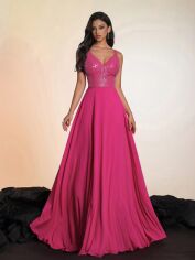 Акція на Сукня жіноча SHEIN GD-00206817 XS Фуксія від Rozetka