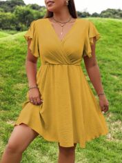 Акція на Сукня жіноча SHEIN GD-00207851 2XL Жовта від Rozetka