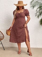 Акція на Сукня жіноча SHEIN GD-00208064 3XL Коричнева від Rozetka