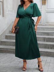 Акція на Сукня жіноча SHEIN GD-00208118 1XL Темно-зелена від Rozetka