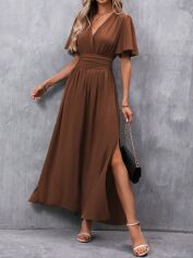 Акція на Сукня жіноча SHEIN GD-00208334 XL Коричнева від Rozetka