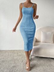Акція на Сукня жіноча SHEIN GD-00209356 L Блакитна від Rozetka