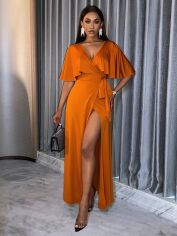 Акція на Сукня жіноча SHEIN GD-00216481 M Помаранчева від Rozetka