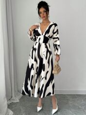 Акція на Сукня осіння жіноча SHEIN GD-00218299 M Чорно-біла від Rozetka