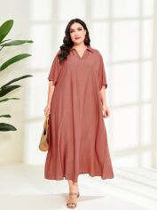 Акція на Сукня жіноча SHEIN GD-00209244 3XL Рожево-коричнева від Rozetka