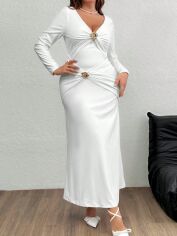 Акція на Сукня осіння жіноча SHEIN GD-00217958 1XL Біла від Rozetka
