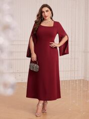 Акція на Сукня осіння жіноча SHEIN GD-00216448 3XL Бордова від Rozetka