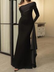 Акція на Сукня осіння жіноча SHEIN GD-00218767 S Чорна від Rozetka