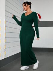 Акція на Сукня осіння жіноча SHEIN GD-00217482 4XL Темно-зелена від Rozetka