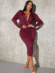 Акція на Сукня осіння жіноча SHEIN GD-00225132 XL Малинова від Rozetka