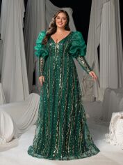 Акція на Сукня осіння жіноча SHEIN GD-00226667 1XL Зелена від Rozetka