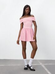 Акція на Плаття коротке літнє жіноче SHEIN GD-00227059 L Рожеве від Rozetka