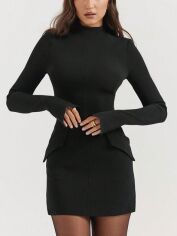 Акція на Плаття вечірнє коротке осіннє жіноче SHEIN GD-00227512 XS Чорне від Rozetka