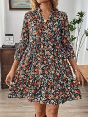 Акція на Плаття міді літнє жіноче SHEIN GD-00213279 L Різнокольорове від Rozetka