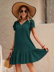 Акція на Плаття жіноче SHEIN GD-00228468 L Темно-зелене від Rozetka