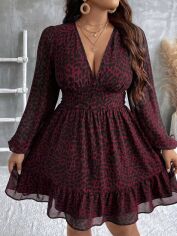 Акція на Сукня осіння жіноча SHEIN GD-00206166 2XL Малинова від Rozetka