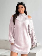 Акція на Сукня осіння жіноча SHEIN GD-00194700 0XL Світло-рожева від Rozetka