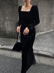 Акція на Сукня осіння жіноча SHEIN GD-00215606 XL Чорна від Rozetka