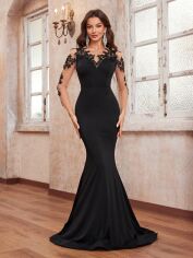 Акція на Сукня осіння жіноча SHEIN GD-00218174 M Чорна від Rozetka