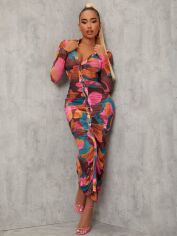 Акція на Сукня осіння жіноча SHEIN GD-00219662 M Комбінована від Rozetka