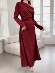 Акція на Сукня осіння жіноча SHEIN GD-00220390 M Бордова від Rozetka