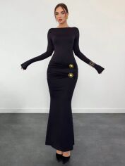 Акція на Сукня осіння жіноча SHEIN GD-00223664 M Чорна від Rozetka
