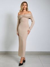 Акція на Сукня осіння жіноча SHEIN GD-00226288 S Кремова від Rozetka