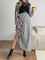 Акція на Сукня для вагітних осіння жіноча SHEIN GD-00201721 XL Чорно-біла від Rozetka