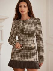 Акція на Сукня осіння жіноча SHEIN GD-00207431 L Коричнева від Rozetka