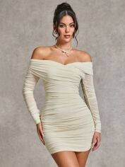 Акція на Сукня осіння жіноча SHEIN GD-00221152 L Кремова від Rozetka