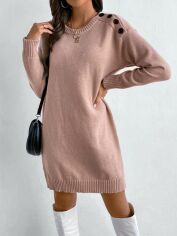 Акція на Сукня осіння жіноча SHEIN GD-00202596 S Світло-рожева від Rozetka