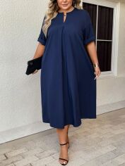 Акція на Сукня жіноча SHEIN GD-00225200 4XL Темно-синя від Rozetka