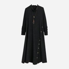Акція на Сукня осіння жіноча SHEIN GD-00214092 3XL Темно-сіра від Rozetka