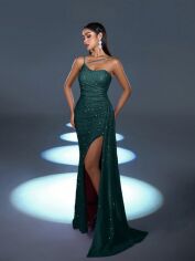 Акція на Сукня жіноча SHEIN GD-00225325 S Темно-зелена від Rozetka
