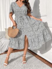Акція на Сукня жіноча SHEIN GD-00213192 1XL Чорно-біла від Rozetka