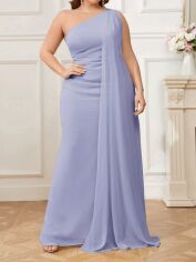Акція на Сукня жіноча SHEIN GD-00205760 0XL Сіро-блакитна від Rozetka