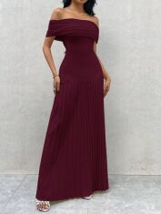 Акція на Сукня жіноча SHEIN GD-00222757 XS Бордова від Rozetka
