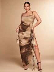 Акція на Сукня жіноча SHEIN GD-00223675 0XL Коричнева від Rozetka