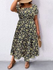 Акція на Сукня жіноча SHEIN GD-00217895 3XL Жовта від Rozetka