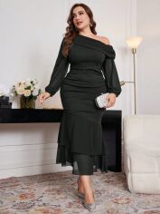 Акція на Сукня осіння жіноча SHEIN GD-00210076 3XL Чорна від Rozetka