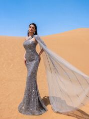 Акція на Сукня жіноча SHEIN GD-00216582 M Сіра від Rozetka