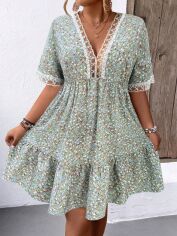 Акція на Сукня жіноча SHEIN GD-00213206 0XL Зелена від Rozetka