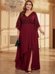 Акція на Сукня жіноча SHEIN GD-00202703 2XL Бордова від Rozetka