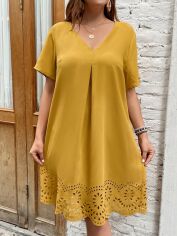 Акція на Сукня жіноча SHEIN GD-00201419 3XL Жовта від Rozetka