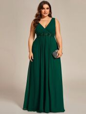Акція на Сукня жіноча SHEIN GD-00205804 4XL Темно-зелена від Rozetka