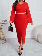 Акція на Сукня жіноча SHEIN GD-00216421 1XL Червона від Rozetka