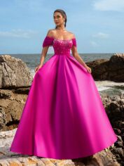Акція на Сукня жіноча SHEIN GD-00225573 M Фуксія від Rozetka
