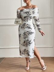 Акція на Сукня осіння жіноча SHEIN GD-00223997 0XL Комбінована від Rozetka