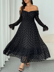 Акція на Сукня осіння жіноча SHEIN GD-00227248 1XL Чорна від Rozetka