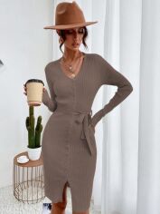 Акція на Сукня осіння жіноча SHEIN GD-00212008 S Коричнева від Rozetka